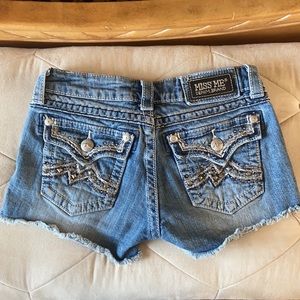 Miss Me Denim Jean Booty Shorts Sz 26
